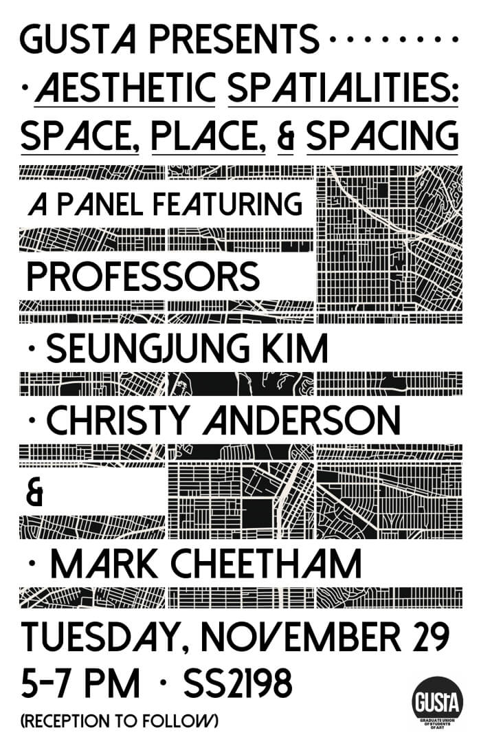 Poster for Aesthetic Spatialities: Space, Place, & Spacing Panel